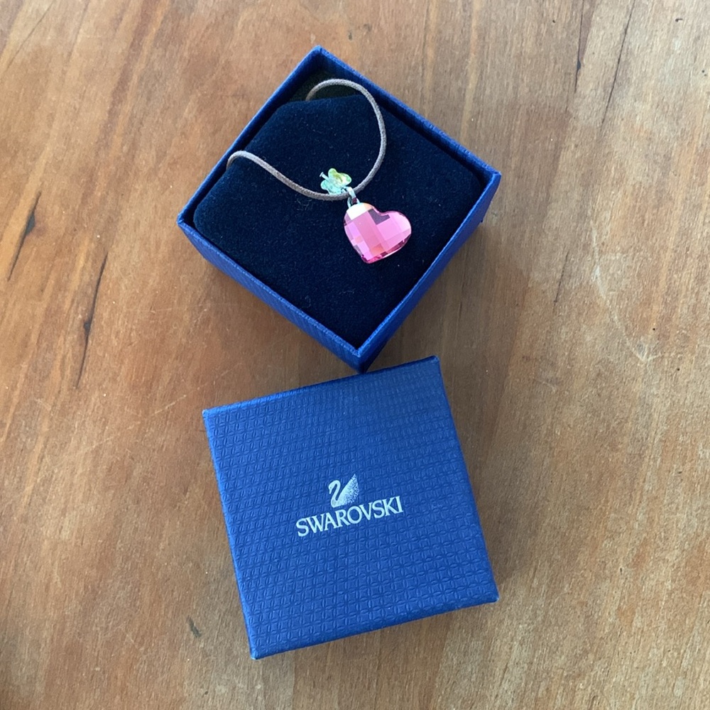 Authentic Swarovski Crystal Necklace Heart and Butterfly, from Italy